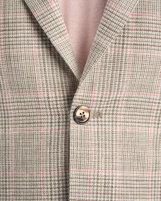 L.B.M. 1911 Glencheck Linen Wool Sport Jacket Multi 10 10921