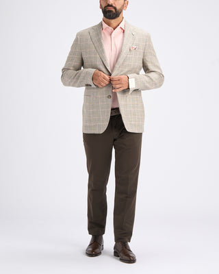 L.B.M. 1911 Glencheck Linen Wool Sport Jacket Multi 13 10920