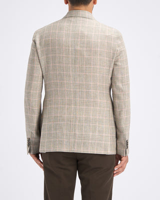 L.B.M. 1911 Glencheck Linen Wool Sport Jacket Multi 4 10926