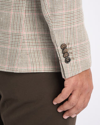 L.B.M. 1911 Glencheck Linen Wool Sport Jacket Multi 5 10925