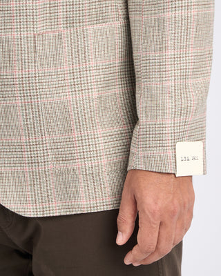 L.B.M. 1911 Glencheck Linen Wool Sport Jacket Multi 9 10922