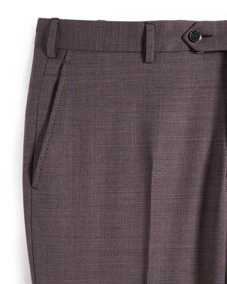 Luigi Bianchi Mantova Micro Houndstooth Wool Stretch Suit Mauve 2 8766