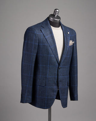 Luigi Bianchi Mantova Loro Piana Silk Air Luxury Sport Jacket Blue 2 2464