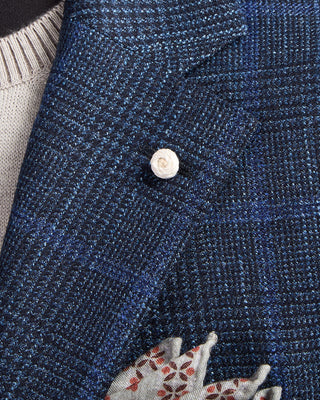 Luigi Bianchi Mantova Loro Piana Silk Air Luxury Sport Jacket Blue 5 2467
