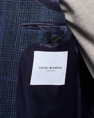 Luigi Bianchi Mantova Loro Piana Silk Air Luxury Sport Jacket Blue 9 2472