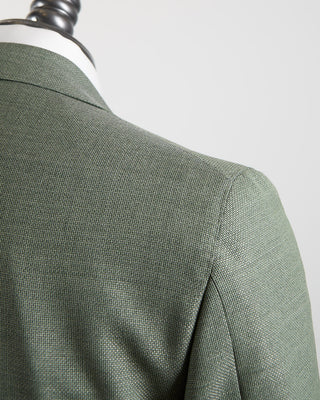 Luigi Bianchi Mantova Essential Hopsack Sage Green Wool Blazer Sage 187