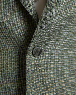 Luigi Bianchi Mantova Essential Hopsack Sage Green Wool Blazer Sage 190
