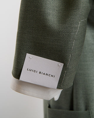 Luigi Bianchi Mantova Essential Hopsack Sage Green Wool Blazer Sage 191