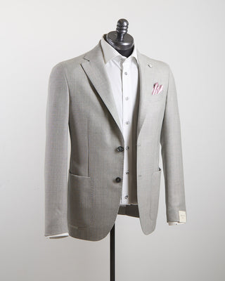 L.B.M. 1911 The Essential Summer Hopsack Soft Jacket Silver 1281