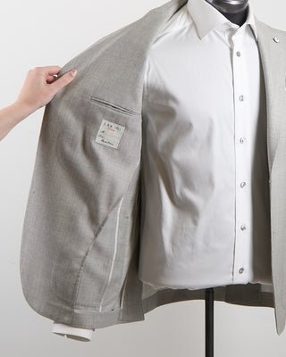 L.B.M. 1911 The Essential Summer Hopsack Soft Jacket Silver 1283