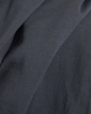 Filippo De Laurentiis Dark Grey Straight Bottom Fine Knit Crewneck T Shirt Charcoal 1794