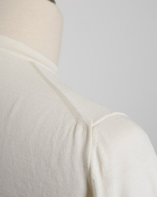 Filippo De Laurentiis Off White Straight Bottom Fine Knit Long Sleeve Crewneck Off White 1853