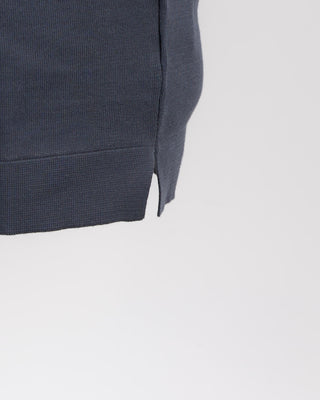 Filippo De Laurentiis Dark Grey Straight Bottom Fine Knit Long Sleeve Crewneck Charcoal 93