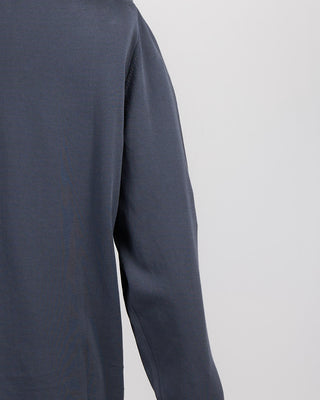 Filippo De Laurentiis Dark Grey Straight Bottom Fine Knit Long Sleeve Crewneck Charcoal 94