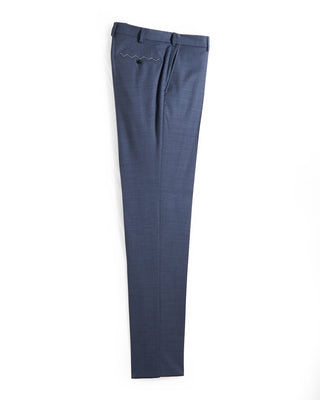 Luigi Bianchi Mantova Micro Houndstooth Wool Stretch Suit Light Blue 5 8752