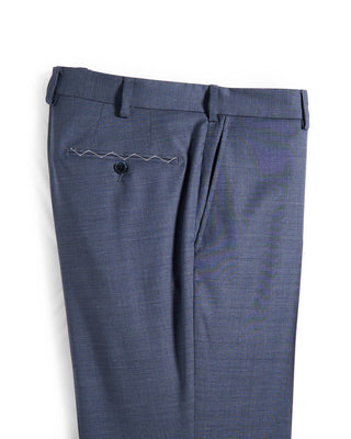 Luigi Bianchi Mantova Micro Houndstooth Wool Stretch Suit Light Blue 7 8753