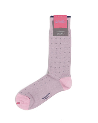 Marcoliani Seagull Pattern Pima Cotton Socks Pink 