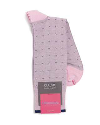 Marcoliani Seagull Pattern Pima Cotton Socks Pink  1