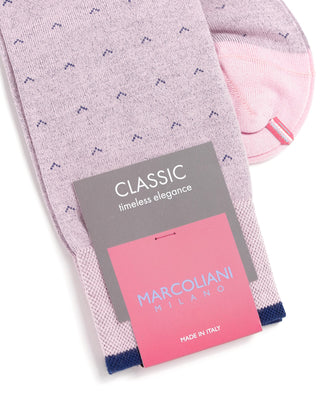 Marcoliani Seagull Pattern Pima Cotton Socks Pink  2