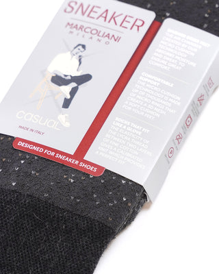 Marcoliani Soft Plush Donegal Sneaker Socks Charcoal  1