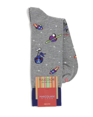 Marcoliani Space Design Cotton Socks Grey  2