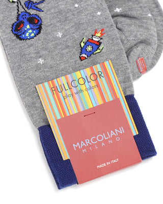 Marcoliani Space Design Cotton Socks Grey  3