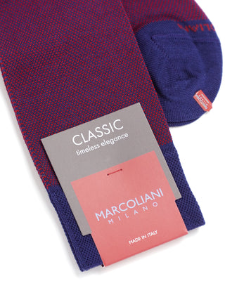 Marcoliani Pima Cotton Birdseye Pattern Socks Red  2