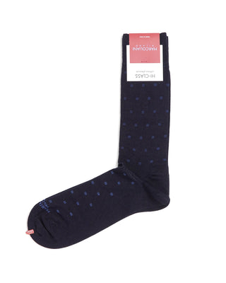 Marcoliani Soft Modal Polka Dot Socks Navy 