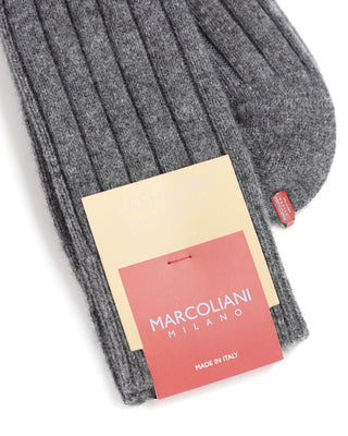 Marcoliani Cashmere Ribbed Dress Socks Grey  2