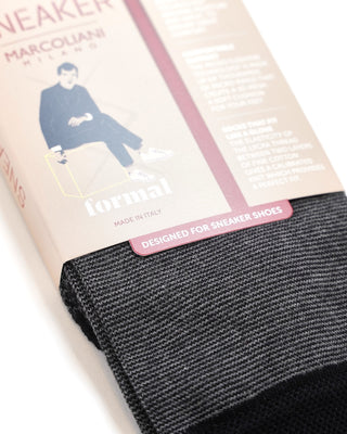 Marcoliani Micro Stripes Sneaker Socks Grey  Black  1