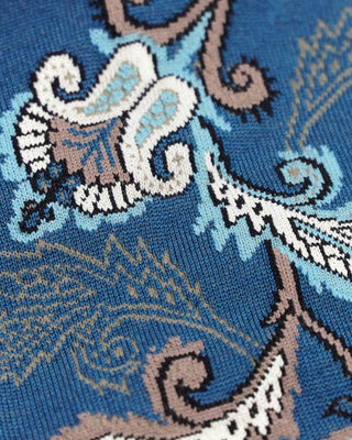 Marcoliani Blue Floral Pattern Cotton Socks Blue  3