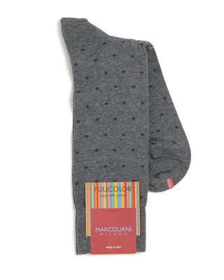 Marcoliani Pima Cotton Polka Dot Socks Grey  1