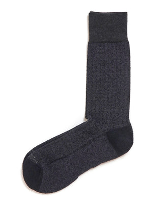 Marcoliani Textured Cotton Sneaker Socks Grey  Black  2