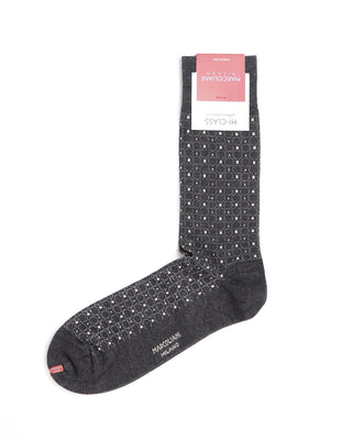 Marcoliani Soft Modal Tailor Dots Socks Charcoal 