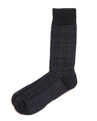 Marcoliani Tartan Plush Sneaker Socks Black  2