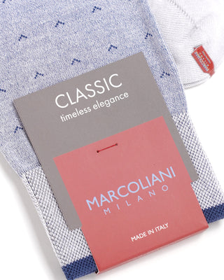 Marcoliani Seagull Pattern Pima Cotton Socks Light Blue  2