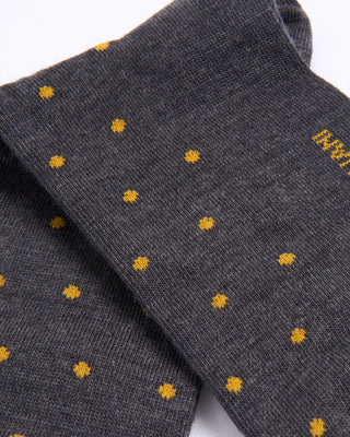 Marcoliani Charcoal Lana Extrafine Merino Polka Dot Socks Charcoal 2 4347