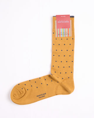 Marcoliani Caramel Lana Extrafine Merino Polka Dot Socks Caramel 1 4343