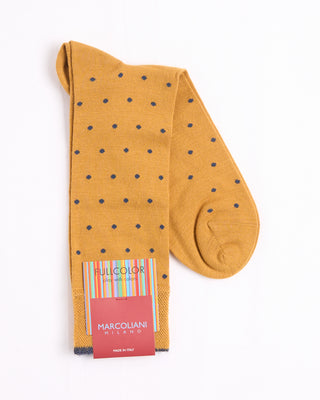 Marcoliani Caramel Lana Extrafine Merino Polka Dot Socks Caramel 2 4344