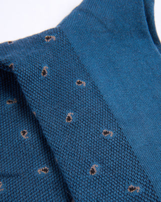 Marcoliani Denim Blue Mousse Of Modal Tiny Paisley Socks Denim Blue 4 4377