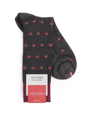 Marcoliani Charcoal Mousse Of Modal Tiny Elephant Socks Charcoal 1 4322