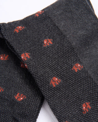 Marcoliani Charcoal Mousse Of Modal Tiny Elephant Socks Charcoal 2 4323