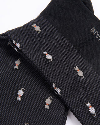 Marcoliani Black Pima Cotton Tiny Cat Socks Black 4366