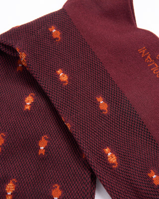 Marcoliani Barolo Red Pima Cotton Tiny Cat Socks Barolo Red 4417