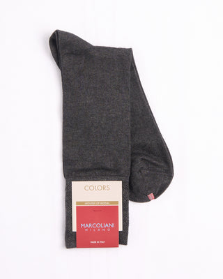 Marcoliani Asphalt Mousse Of Modal Plain Dress Socks Asphalt 4426