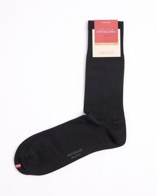 Marcoliani Black Mousse Of Modal Plain Dress Socks Black 2 4385