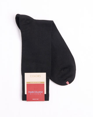 Marcoliani Black Mousse Of Modal Plain Dress Socks Black 3 4386