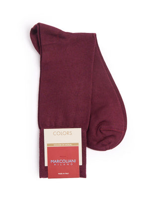 Marcoliani Bordeaux Mousse Of Modal Plain Dress Socks Bordeaux 4381
