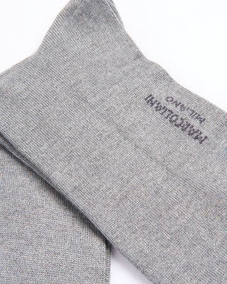 Marcoliani Ice Grey Mousse Of Modal Plain Dress Socks Ice Grey 4378