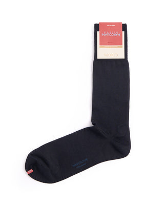 Marcoliani Navy Mousse Of Modal Plain Dress Socks Navy 2 4388